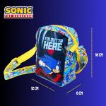 Sonic the Hedgehog Tasche für Jungen, Design Sonic, Verstellbare Tasche, Geschenk für Kinder und Jugendliche