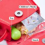 PU Lederen Messenger Kinderen Tas, Crossbody Tas met Strik, Meisjes Handtas met Strik, voor Feest, Winkelen, Fotografie, Performance (Rood)