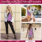ZOMAKE Borstzak Sling Bag voor heren, diefstalbestendig, crossbody tas voor mannen en vrouwen, schoudertas voor outdoor, fietsen, reizen, wandelen