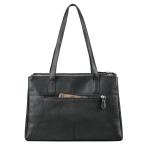 'Blossom' Leren Shopper Tas Dames Handtas Elegante Damestas Schoudertas Tote Bag Dames Tas voor Reizen Shopping Echtleer, Kleur:zwart