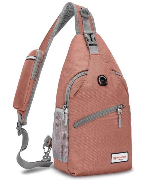 ZOMAKE Borstzak Sling Bag voor heren, diefstalbestendig, crossbody tas voor mannen en vrouwen, schoudertas voor outdoor, fietsen, reizen, wandelen