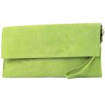 - T151/M151 - ital. clutch suède / leer metallic, lichtgroen, Small