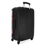 NoBoringSuitcases.com Kinderkoffer, handbagage, harde koffer met TSA-slot, jongens en meisjes, trolley, reiskoffer, draagtas, rolkoffer, klein of middelgroot, 30 hond met bloemen, 