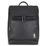 Sydney Premium rugzak van leer, kleine dagrugzak, handtas voor dames, zwart, zwart, Eén maat, Minimalistisch