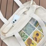 Draagtas, Dames, Boodschappentas, Schoudertas Stoffen Tas, Katoenen Tas, Jute Tas, Met Vintage Print, Canvas Tote Bag om te winkelen School