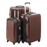 HAUPTSTADTKOFFER Alex Handbagage, 55 x 38 x 23 cm, TSA, 4 wielen, 42 liter, reiskoffer, hardshellkoffer, rolkoffer, boordbagagekoffer, bruin, kofferset