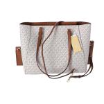 Charlotte Grote 3-in-1 Tote Crossbody Handtas Leer, Vanille, Large