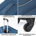 COOLIFE Koffer trolley koffer reiskoffer met 4 wielen stoffen koffer handbagage TSA-slot de koffer bevat 1 grote schoudertas, zwart+rood, nice