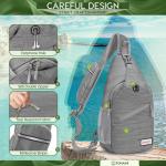 ZOMAKE Borstzak Sling Bag voor heren, diefstalbestendig, crossbody tas voor mannen en vrouwen, schoudertas voor outdoor, fietsen, reizen, wandelen