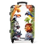 NoBoringSuitcases.com Kinderkoffer, handbagage, harde koffer met TSA-slot, jongens en meisjes, trolley, reiskoffer, draagtas, rolkoffer, klein of middelgroot, 25 jungledieren, kind