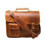 Jaald 33 Cm Echt Leder Laptoptasche Umhängetasche Schultertasche Kuriertasche Fahrradtasche Schultasche Wasserdicht Vintage Herren Damen Geschenk Leather Messenger Bag