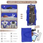 Canvas dode tas, grote schoudertas, hobo-tas, crossbody tas, reistas, handtas, alles met brede riem, blauw, Large