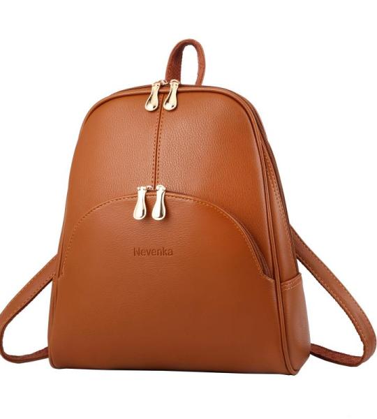 Rugzak voor dames, cityrugzak, dagrugzak, PU-leer, tweeweg ritssluiting, elegant design