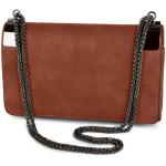 Koppeling, avondtas met metalen sluitingen en ketting, vintage ontwerp, dames 02012046, Farbe:roodbruin