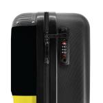 NoBoringSuitcases.com Kinderkoffer, handbagage, harde koffer met TSA-slot, jongens en meisjes, trolley, reiskoffer, draagtas, rolkoffer, klein of middelgroot, 23 Bij, zwart-geel, g