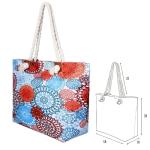 Grote waterafstotende strandtas met rits Retro Chic