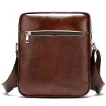 CHDWEY Umhängetaschen für Herren Leder männliche Crossbody Bag Business Leder Männer Messenger Bag Vintage Männer Große Tasche Reißverschluss Schulterhandtaschen(Bruin)