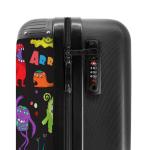 NoBoringSuitcases.com Kinderkoffer, handbagage, harde koffer met TSA-slot, jongens en meisjes, trolley, reiskoffer, draagtas, rolkoffer, klein of middelgroot, 41 Boo Monsters, kind