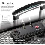 COOLIFE Harde koffer trolley rolkoffer reiskoffer ardschaal Boardcase handbagage met TSA-slot en 4 wielen, wit/bruin., Premium koffer
