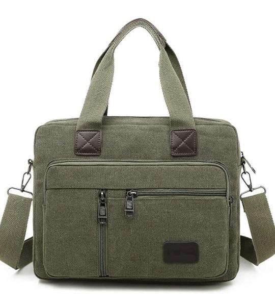 CHDWEY Umhängetaschen für Herren Männer Umhängetaschen for Leinwand Große Kapazität Männer Crossbody Tasche Freizeit Einkaufstasche Reise Handtasche(Green)