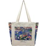 Draagtas, van jute, met vintage print, boodschappentas, canvas, schoudertas, tote, schoudertas, voor dames, 35 x 10 x 33 cm, Elegant