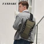 FANDARE Diefstalbeveiliging, borsttas, slingrugzak, casual dagrugzak met USB, voor heren en dames, schoudertas, voor outdoor, sport, wandelen, fietsen, reizen, waterdicht polyester