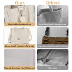 Corduroy schoudertas voor dames met ritssluiting, casual, esthetische handtas, schoudertas, tote crossbody tas, afneembare schouderriem, shopper voor school, werk, dagelijks gebrui
