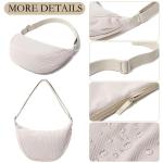 Schoudertas voor dames, stijlvol, nylon crossbody bag voor dames, halve maan tas, schoudertas met schouderriem instelbaar, Y2K heuptas voor elke gelegenheid, groen, Eén maat, Scho