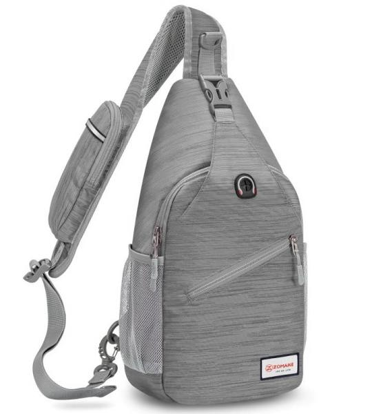 ZOMAKE Borstzak Sling Bag voor heren, diefstalbestendig, crossbody tas voor mannen en vrouwen, schoudertas voor outdoor, fietsen, reizen, wandelen