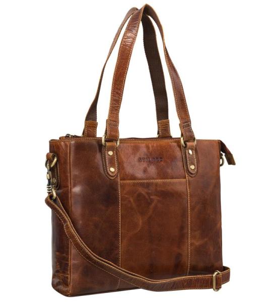 'Joy' 3-in-1 Vintage Shopper Leer Handtas Dames Grote Tas Echt Leren Schoudertas Vrouwen Lederen Tas voor Werk Winkelen Vrije Tijd Laptop, Kleur:cannes - bruin