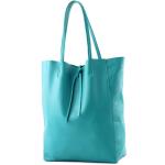 Modamoda T163 Shopper, tas, van leer, groot, met binnenvak, Large