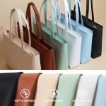 Totebag, grote schoudertas met ritssluiting van waterdicht PU-leer, damestas voor werk, school, reizen, dagelijks gebruik, roze, Large