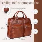 Pavone Nero Leder Aktentasche Herren – Laptoptasche, elegantes Design, langlebige Verarbeitung – Ideal für Geschäftsleute, Anwälte, perfekt für Geschäftsreisen und den tä
