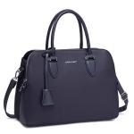 - Dames Bugatti Handtas Draagtas - Shopper Tote PU Leer Schoudertas - Veel Zakken Vakken Rits Crossbodytas - Vrouwen Meisje Tassen - Mode Stad Werk - Donkerblauw