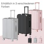 Voyagoux Koffer handbagage - harde koffer groot, TSA-slot, ABS, 4 x 360° wielen, robuust en lichtgewicht, roze goud