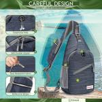ZOMAKE Borstzak Sling Bag voor heren, diefstalbestendig, crossbody tas voor mannen en vrouwen, schoudertas voor outdoor, fietsen, reizen, wandelen
