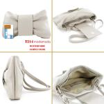 - T214 - Italiaanse schoudertas clutch leer klein, mosterdgeel, Small
