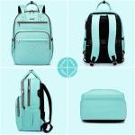 Laptop Rugzak voor Vrouwen Mannen, Reizen Werk Laptop Tas met USB-poort, 17.3 Inch Anti Diefstal Computer Rugzak Purse, Grote Unisex Casual Daypack, Lichtgroen