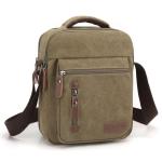 Foino Schoudertassen voor heren, handtas met veel zakken, schoudertas, grote capaciteit, zijtas, reistas, canvas, tablet, school, boekentas voor reizen