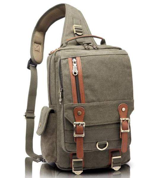 KAUKKO Canvas Tactical Vintage Borsttas Tactical Schoudertas