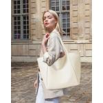 Grote draagtassen voor dames dames top handvat handtassen PU leer met rits voor werk, winkelen, school, reizen, Beige, Large