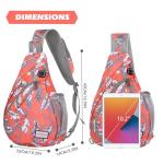 ZOMAKE Borstzak Sling Bag voor heren, diefstalbestendig, crossbody bag voor mannen en vrouwen, schoudertas voor outdoor, fietsen, reizen, wandelen