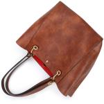 Dames hengseltassen leer grote capaciteit shopper tas student schooltas werk handtas voor dames schoudertassen zachte schoudertas, Mud-d