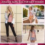 ZOMAKE Borstzak Sling Bag voor heren, diefstalbestendig, crossbody tas voor mannen en vrouwen, schoudertas voor outdoor, fietsen, reizen, wandelen
