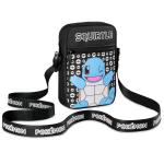 Schoudertas Cross-Body Bag voor Kinderen - Verstelbare Riem Kids Pikachu Kleine Reistas - Gamer Gifts, Zwarte Squirtle, Eén maat