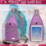ZOMAKE Borstzak Sling Bag voor heren, diefstalbestendig, crossbody tas voor mannen en vrouwen, schoudertas voor outdoor, fietsen, reizen, wandelen