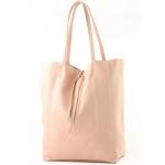 Modamoda T163 Shopper, tas, van leer, groot, met binnenvak, Large