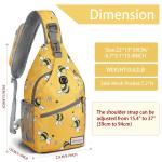 ZOMAKE Borstzak voor heren, diefstalbestendig, 8 liter, crossbody bag voor mannen, vrouwen, heren, schoudertas, slingbag voor outdoor, fietsen, reizen, wandelen (bijengeel)