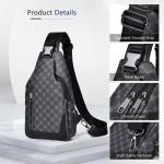 leren borsttas voor heren, waterdichte kleine schoudertas, crossbodytas voor heren met USB-interface en hoofdtelefoonaansluiting, herentas voor reizen, festivals, heren