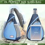 ZOMAKE Borstzak Sling Bag voor heren, diefstalbestendig, crossbody bag voor mannen en vrouwen, schoudertas voor outdoor, fietsen, reizen, wandelen